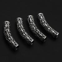 Zinc Alloy Curved Tube Beads original color 48mm Approx Sold By Bag