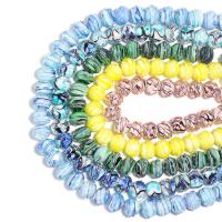 Innerer Twist Lampwork Perlen, rund, Kunstdruck, DIY, keine, 12x8.50mm, 10PCs/Tasche, verkauft von Tasche