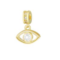 Brass European Pendant plated micro pave cubic zirconia & for woman nickel lead & cadmium free Sold By PC