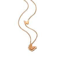 Edelstahl Schmuck Halskette, Schmetterling, plattiert, Modeschmuck, keine, frei von Nickel, Blei & Kadmium, 450mm, verkauft von PC