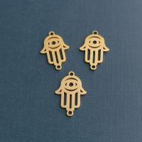 Stainless Steel Connector Hamsa plated fashion jewelry nickel lead & cadmium free Sold By PC