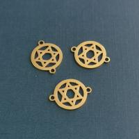 Stainless Steel Connector, Hexagram, plated, fashion jewelry, more colors for choice, nickel, lead & cadmium free, 15x1.20x20mm, Sold By PC