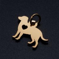Stainless Steel Pendants, Dog, plated, DIY, more colors for choice, 14x15mm, 10PCs/Bag, Sold By Bag