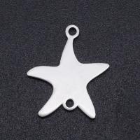 Stainless Steel Connector Starfish plated DIY Sold By Bag