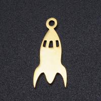 Stainless Steel Pendants, Rocket, plated, DIY, more colors for choice, 8x18mm, 20PCs/Bag, Sold By Bag