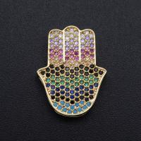 Cubic Zirconia Micro Pave Brass Beads Hand plated DIY & micro pave cubic zirconia Sold By PC