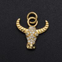 Cubic Zirconia Micro Pave Brass Pendant, plated, DIY & micro pave cubic zirconia, mixed colors, 14x14mm, Sold By PC