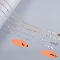 925 Sterling Silver Necklace Chain, plated, Unisex & oval chain, more colors for choice, 40+5cmuff0c1.20, Sold By Strand