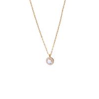 Cubic Zircon Micro Pave 925 Sterling Silver Necklace with Opal Round plated oval chain & micro pave cubic zirconia & for woman Length Approx 17.7 Inch Sold By PC