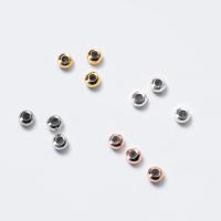 Argent sterling 925 Perle de positionnement, Rond, Placage, normes différentes pour le choix, plus de couleurs à choisir, Vendu par PC