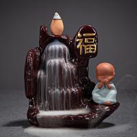 Backflow Incense Burner, Porcelain, plated, for home and office & durable & different styles for choice, Sold By PC