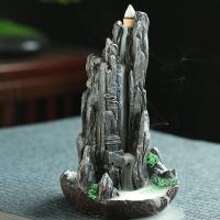 Backflow Incense Burner, Porcelain, plated, for home and office & durable & double-sided, 30.5x23x17.5cm, Sold By PC