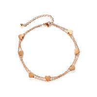 Stainless Steel Anklet, with 2.17inch extender chain, plated, for woman, more colors for choice, Length:8.27 Inch, Sold By PC