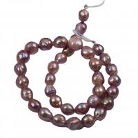 Perle perline Keishi coltivate d'acqua dolce, perla d'acquadolce coltivata naturalmente, DIY, viola, 10-11mm, Venduto per 38 cm filo