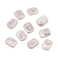 Natural Freshwater Pearl Loose Beads Rectangle DIY white 14-15mm Sold By PC