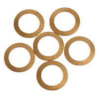 Brass Linking Ring Round plated golden Sold By Bag