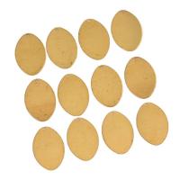 Messing Smykker Vedhæng, Oval, gylden, 26x18x0.60mm, 100pc'er/Bag, Solgt af Bag