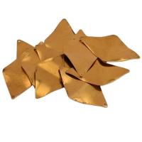 Brass Jewelry Pendants, Rhombus, plated, golden, 46.80x27.40x0.50mm, 100PCs/Bag, Sold By Bag