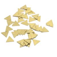 Brass Jewelry Pendants, Triangle, plated, golden, 11.40x0.40mm, 100PCs/Bag, Sold By Bag