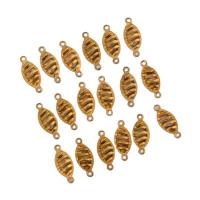 Brass Jewelry Connector, plated, golden, 10.70x4.50x0.30mm, 100PCs/Bag, Sold By Bag