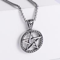 Stainless Steel Jewelry Necklace 304 Stainless Steel pentagram fashion jewelry & Unisex original color Length 23.62 Inch Sold By PC