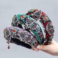 Hair Bands, Cloth, with Tibetan Style, fashion jewelry & for woman & with glass rhinestone, more colors for choice, Sold By PC