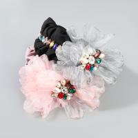 Hair Bands Cloth with ABS Plastic Pearl fashion jewelry & for woman & with glass rhinestone Sold By PC
