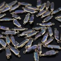 perla d'acquadolce coltivata naturalmente connettore, with ottone, Barocco, placcato color oro, Naturale & gioielli di moda & DIY, 7x20-7x25mm, Venduto da PC