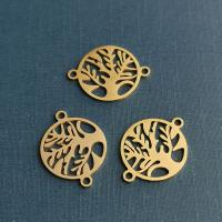 Stainless Steel Connector Tree plated fashion jewelry nickel lead & cadmium free Sold By PC