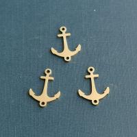 Stainless Steel Connector, Anchor, plated, fashion jewelry, more colors for choice, nickel, lead & cadmium free, 12x1.20x18mm, Sold By PC