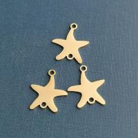 Stainless Steel Connector, Starfish, plated, fashion jewelry, more colors for choice, nickel, lead & cadmium free, 16x1.20x20mm, Sold By PC