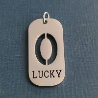 Stainless Steel Pendants silver color plated fashion jewelry & with number pattern silver color nickel lead & cadmium free Sold By PC