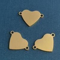 Stainless Steel Connector Heart plated fashion jewelry nickel lead & cadmium free Sold By PC