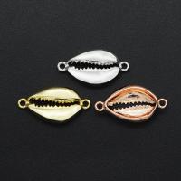 Brass Sieraden Connector, Messing, Schelp, plated, DIY, meer kleuren voor de keuze, Verkocht door PC