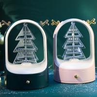 plástico ABS Caja de exhibición de joyas, con Plástico PC, Árbol de Navidad, Diseño de Navidad, más colores para la opción, 200x200x270mm, Vendido por UD