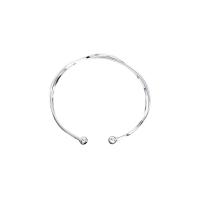 925 Sterling Silver Cuff Bangle, plated, adjustable & for woman, more colors for choice, 1.61mm, Sold By PC