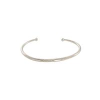 925 Sterling Silver Cuff Bangle, plated, adjustable & for woman, more colors for choice, 2.90mm, Inner Diameter:Approx 53mm, Sold By PC