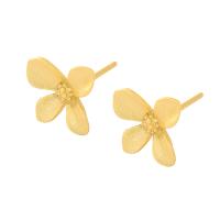 925 Sterling Silver Stud Earrings, Flower, plated, fashion jewelry & for woman, more colors for choice, 9x9mm, Sold By Pair