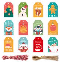 Paper Christmas Tree Decoration Rectangle printing  Sold By Lot