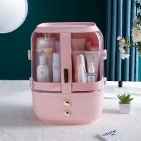 ABS Plastic Cosmetic Storage Box, with Polystyrene, portable & multilayer, more colors for choice, 300x230x390mm, Sold By PC