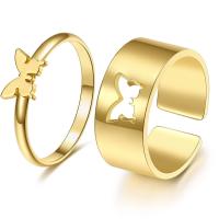 Järn Cuff finger ring, plated, 2 stycken & Justerbar & för kvinna, fler färger för val, 10Satser/Lot, Säljs av Lot
