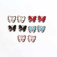 Tibetan Style Enamel Pendants, Butterfly, plated, more colors for choice, 10x13mm, 100PCs/Lot, Sold By Lot