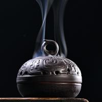 Traditional Ceramic Inserted Burner Incense Seat, Porcelain, plated, for home and office & durable, 105x90x83mm, Sold By PC