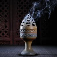 Traditional Ceramic Inserted Burner Incense Seat, Porcelain, plated, for home and office & durable, 105x240mm, Sold By PC