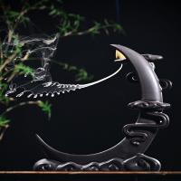 Backflow Incense Burner, Porcelain, plated, for home and office & durable, 218x190mm, Sold By PC
