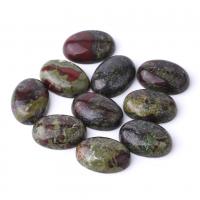 Pedras preciosas de cabochons , Dragão+Sangue+pedra, Oval, naturais, tamanho diferente para a escolha, níquel, chumbo e cádmio livre, vendido por PC