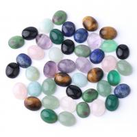 Pedras preciosas de cabochons , misto de pedras semi-preciosas, Oval, naturais, materiais diferentes para a escolha, 8x10x5mm, 5PCs/Bag, vendido por Bag