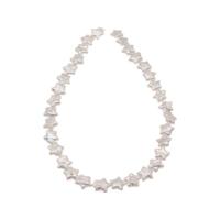 Reborn Cultured Freshwater Pearl Beads, Pérolas de água doce, Estrela, DIY, branco, 12-13mm, vendido para 38 cm Strand
