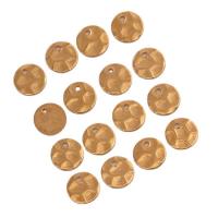 Brass Jewelry Pendants, Round, golden, 8x1mm, 100PCs/Bag, Sold By Bag
