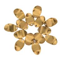 Mosaz Šperky Přívěsky, á, zlatý, 18x11x0.40mm, 100PC/Bag, Prodáno By Bag